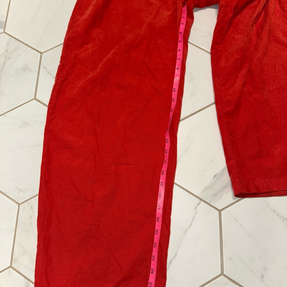 BDG Urban Outfitters‎ Grandpa 100% Cotton Red Corduroy Baggy Trouser Pant Size 0 - Picture 14 of 15